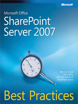 cover image of Microsoft&#174; Office SharePoint&#174; Server 2007 Best Practices